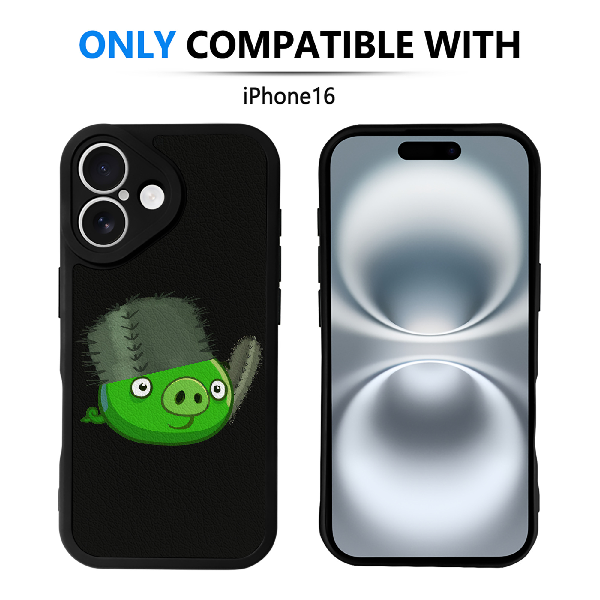 （画像用） Angry Birds アングリーバード 【iPhone 16シリーズ対応】シリコンスマホケース（レザー調） 材質：シリコン